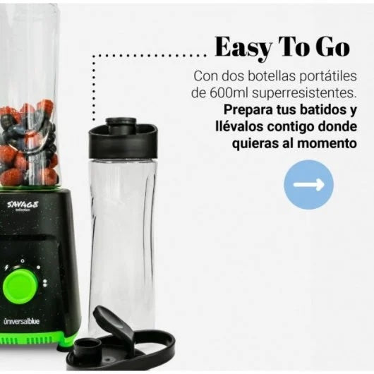 Batidora de vaso smothie 600ml 300W Universal Blue SAVAGE