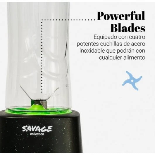 Batidora de vaso smothie 600ml 300W Universal Blue SAVAGE